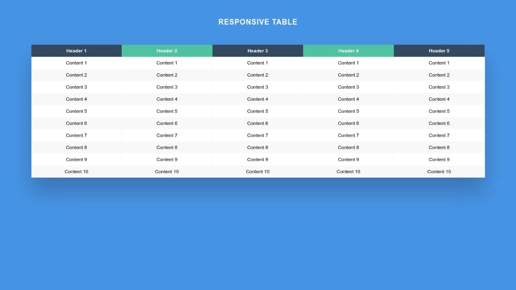 Responsive Table HTML and CSS Only